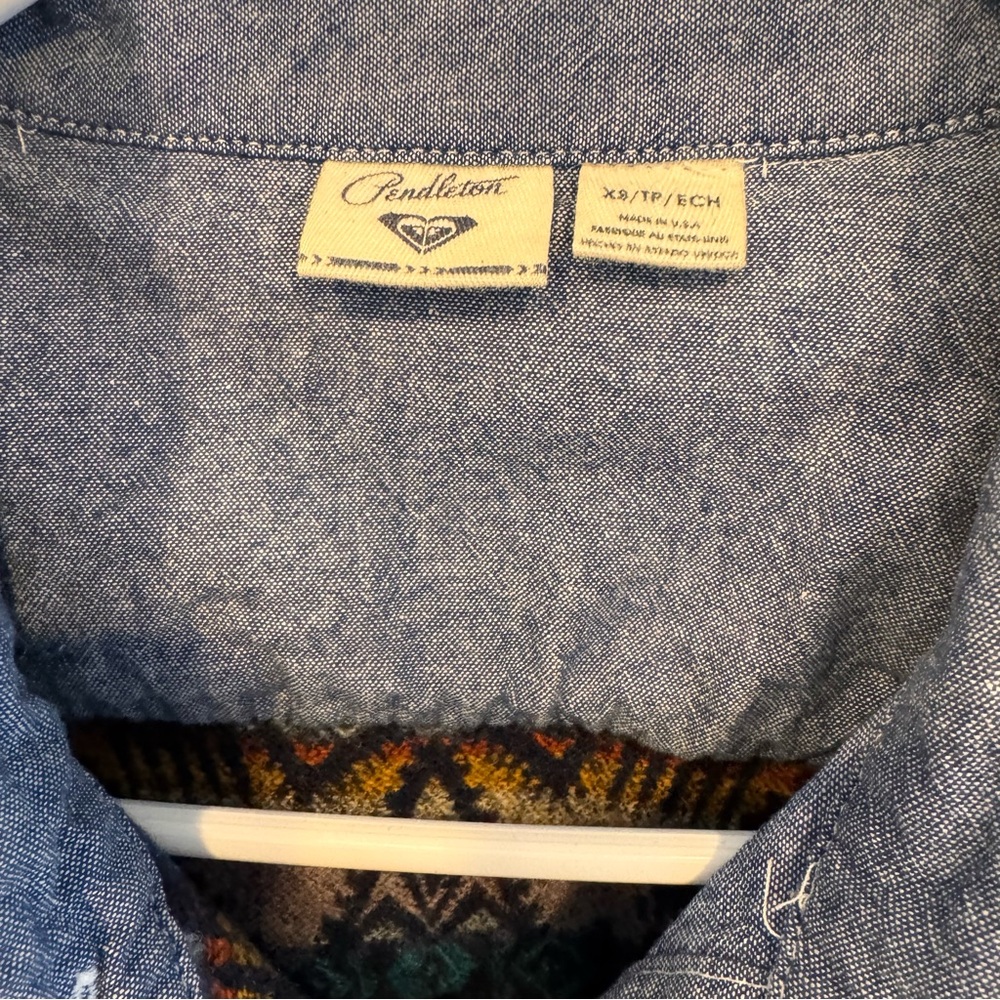 Roxy Pendleton Two Timer Aztec Wool Print Chambra… - image 4